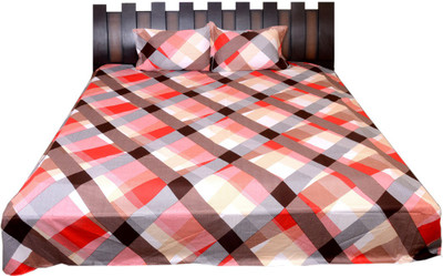 

Nathi and Nancy Cotton Double King Abstract Bedsheet(1 Bed Sheet & 2 Pillow Covers, Multicolor)