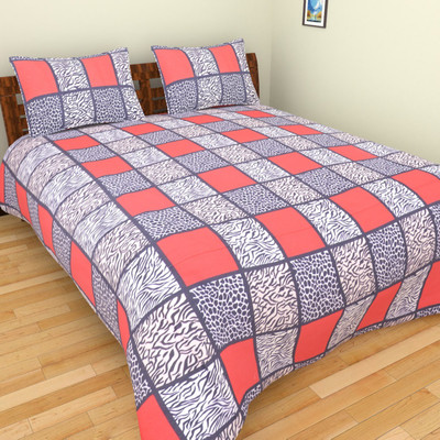 

Shree Balaji Home 180 TC Cotton Double Printed Bedsheet(Pack of 1, Multicolor)
