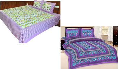

Shopping Rajasthan Cotton Double Printed Bedsheet(Pack of 2, Multicolor)