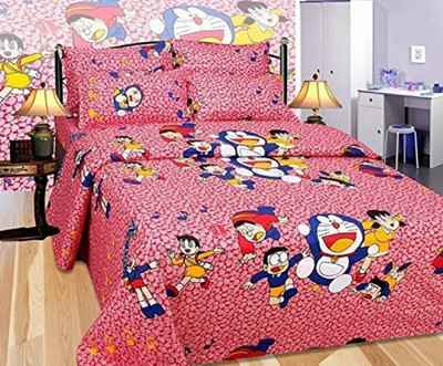 

Hooch Cotton Double Cartoon Bedsheet(Pack of 1, Multicolor)