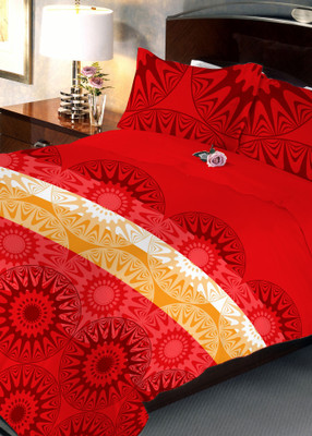 

Uber Urban 108 TC Cotton Double Abstract Bedsheet(Pack of 1, Multicolor)