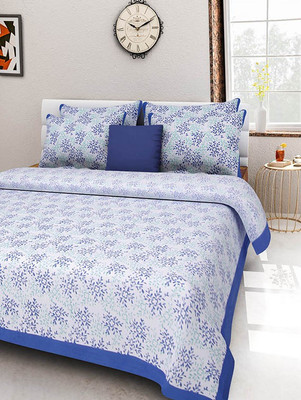 

Suraaj Fashion 300 TC Cotton Double King Floral Bedsheet(Pack of 1, Multicolor)
