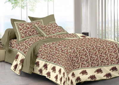 

Shreeng 250 TC Cotton Double Animal Bedsheet(Pack of 1, Multicolor)