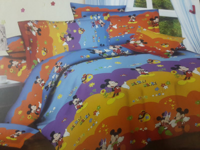 

Villas Decor Polycotton Double Cartoon Bedsheet(Pack of 1, Multicolor)