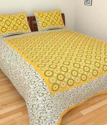

Shop jaipuri rajasthani Cotton Double King Printed Bedsheet(Pack of 1, Multicolor)
