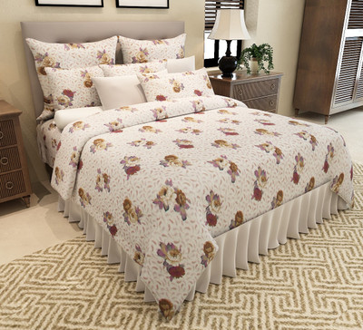 

Home Candy 150 TC Cotton Double Floral Bedsheet(Pack of 1, Multicolor)