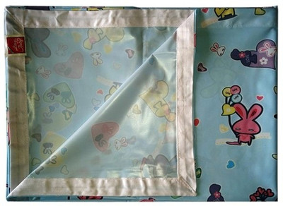 

Love Baby Single Abstract Bedsheet(Pack of 1, Blue)