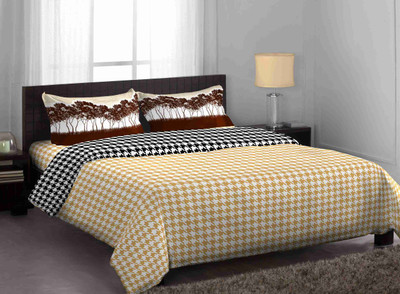 

Stellar Home 144 TC Cotton Double Abstract Bedsheet(Pack of 1, Multicolor)