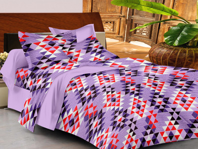 

Casa Basics 144 TC Cotton Double Floral Bedsheet(Pack of 1, Orange)