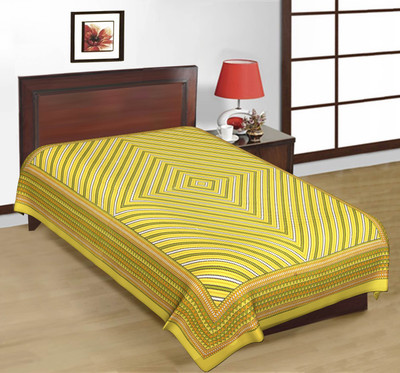 

Shreeng 120 TC Cotton Single Printed Bedsheet(Multicolor)