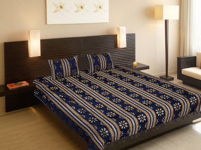 

AS42 Silk Double Abstract Bedsheet(Pack of 1, Multicolor)