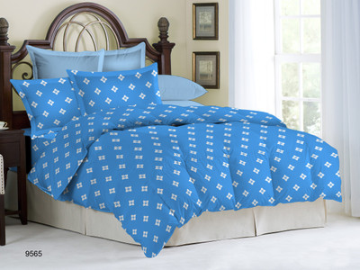

Bombay Dyeing Cotton Double Floral Bedsheet(Pack of 1, Blue)