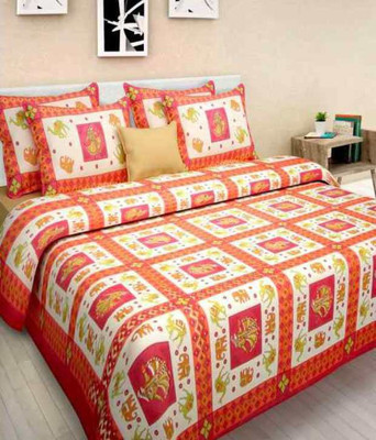 

Shop jaipuri rajasthani Cotton Double King Printed Bedsheet(Pack of 1, Multicolor)