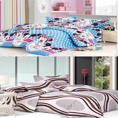 

Zesture 144 TC Polycotton Double Printed Bedsheet(Pack of 2, Multicolor)