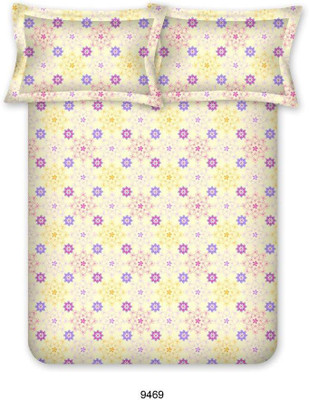 

Bombay Dyeing Cotton Double Floral Bedsheet(Beige)