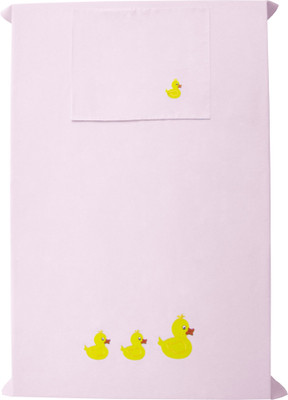 

Baby Rap 200 TC Cotton Crib Embroidered Bedsheet(Pack of 1, Pink)