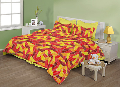 

Birla Century Polycotton Double Abstract Bedsheet(Pack of 1, Red)