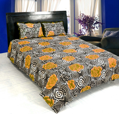 

ExpressionsHome 144 TC Polycotton Double Floral Bedsheet(Pack of 1, Multicolor)