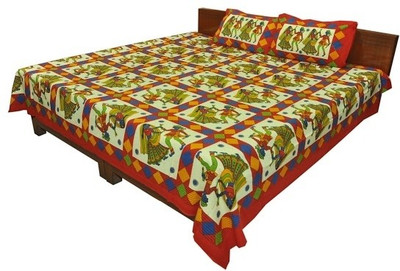59% OFF on Silkworm Cotton Double King Solid Bedsheet(Pack of 1, Multicolor)
