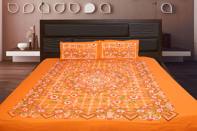 

Nanki's Cotton Double Floral Bedsheet(Pack of 1, Multicolor)