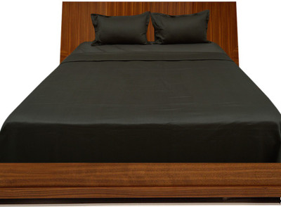 

Scala 300 TC Cotton Double Plain Bedsheet(Pack of 1, Black)