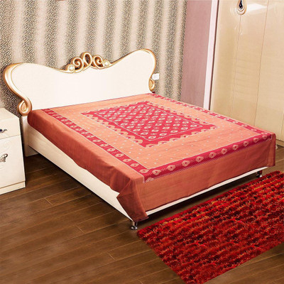 

Kadambini Saree Cotton Double King Embroidered Bedsheet(Pack of 1, Multicolor)