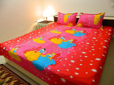 

Fabrica Furnishings Cotton Double Printed Bedsheet(Pack of 1, Multicolor)