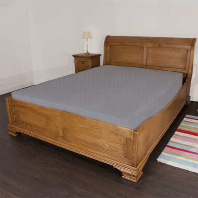 21% OFF on Scala 400 TC Cotton Double King Striped Bedsheet(Pack of 1, Silver)