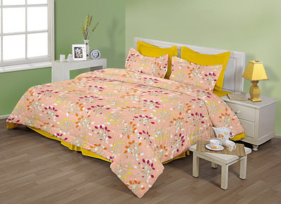 

Birla Century Polycotton Double Floral Bedsheet(Pack of 1, Peach)