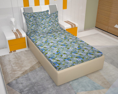 

Saggi'S 144 TC Cotton Single Floral Bedsheet(Pack of 1, Multicolor)