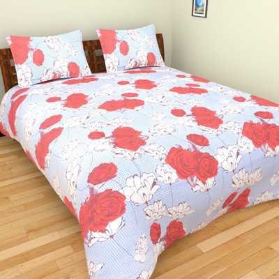 

Shree Balaji Home 180 TC Cotton Double Floral Bedsheet(Pack of 1, Multicolor)