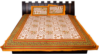

Nathi and Nancy Cotton Double Printed Bedsheet(1 Bed Sheet & 2 Pillow Covers, Multicolor)
