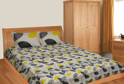 

Elan 200 TC Cotton Double King Printed Bedsheet(1 Besheet, 2 Pillow Covers, Multicolor)