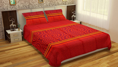

Bichauna by Creative Portico Cotton Double Polka Bedsheet(Pack of 1, Maroon, Orange, Yellow)
