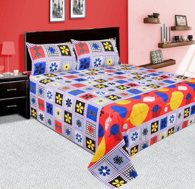 

Hooch Cotton Single Printed Bedsheet(Pack of 1, Multicolor)