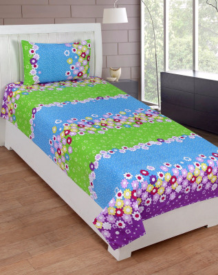 

Shreejee Polycotton Single Floral Bedsheet(Pack of 1, Multicolor)