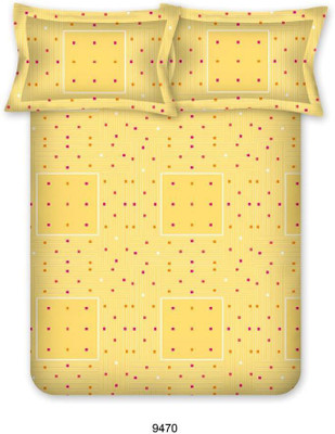 

Bombay Dyeing Cotton Double Printed Bedsheet(Yellow)