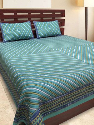 

Suraaj Fashion 300 TC Cotton Double King Floral Bedsheet(Pack of 1, Multicolor)