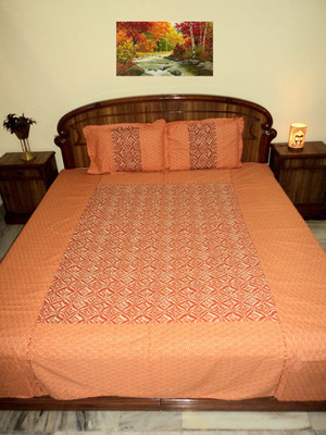 

Design Willa Cotton Double Striped Bedsheet(Pack of 1, Multicolor)
