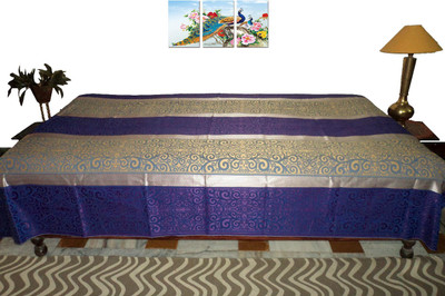 

Amita Home Furnishing Silk Single Floral Bedsheet(1 Single Silk Dewan Sheet, Multicolor)