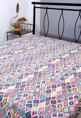 46% OFF on Rajrang 160 TC Cotton Double Abstract Bedsheet(1 Bedsheet, Multicolor)