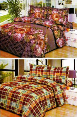 

Aarco Floral Polycotton Bedding Set(Multicolor)