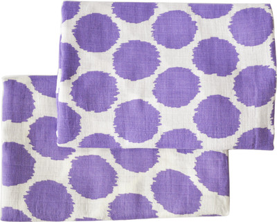 Bacati Cotton Crib Printed Bedsheet(Pack of 2, Purple)