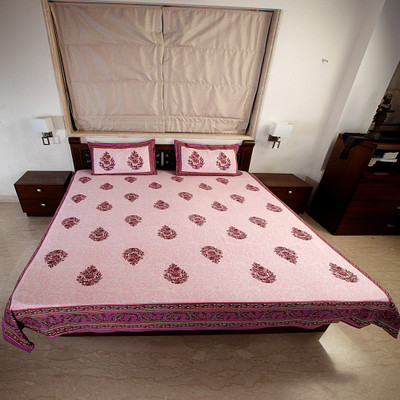 

Jodhaa Cotton Double Paisley Bedsheet(Pack of 1, Multicolor)