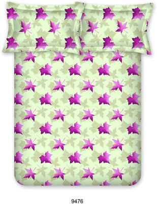 

Bombay Dyeing Cotton Double Floral Bedsheet(Pack of 1, Green)