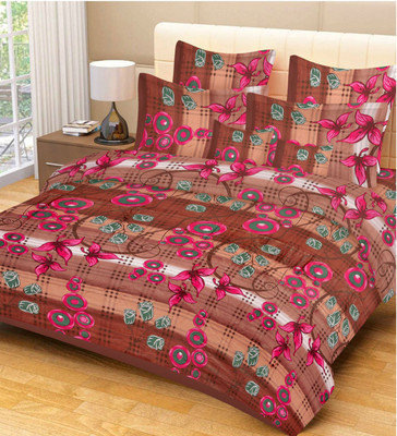 

Metro Living 144 TC Cotton Double Floral Bedsheet(1 Double Bedsheet, 2 Pillow Covers, Multicolor)