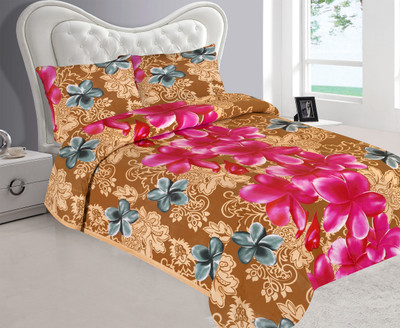 

Metro Living 144 TC Cotton Double Floral Bedsheet(Double Bed Sheet with 2 Pillow Covers, Multicolor)