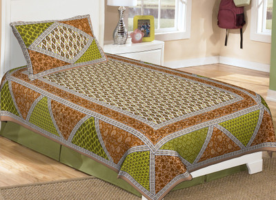 

Metro Living 120 TC Cotton Single Printed Bedsheet(Pack of 1, Multicolor)