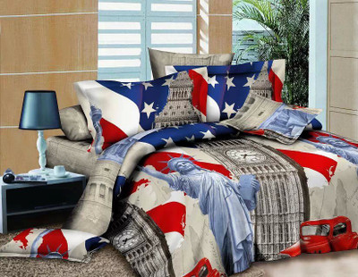 

Zesture 200 TC Polycotton Double 3D Printed Bedsheet(Pack of 1, Multicolor)