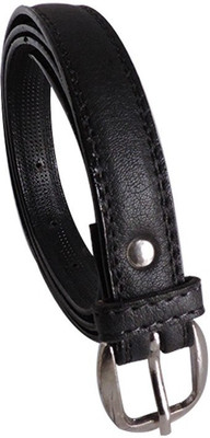 

Elligator Women Casual, Formal, Party Black Artificial Leather Belt, Black-01